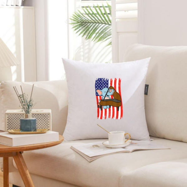 American Flag Elephant Playing Piano Pillows - Image 4