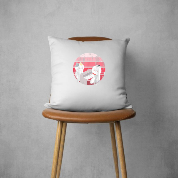 Cat Piano Player Pianist Kitty Cute Animal Lover Piano Pillows