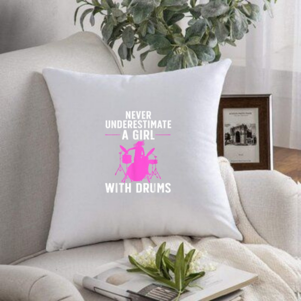 Funny Drummer Design For Women Girls Kids Drums Player Lover Pillows - Image 3