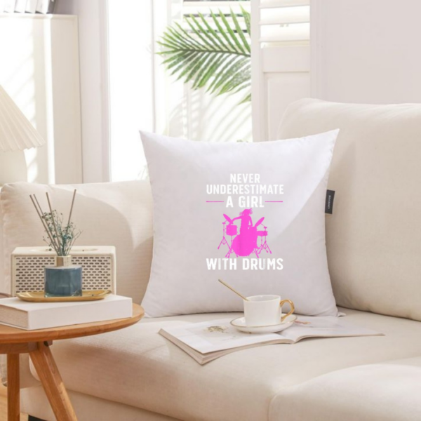 Funny Drummer Design For Women Girls Kids Drums Player Lover Pillows - Image 4