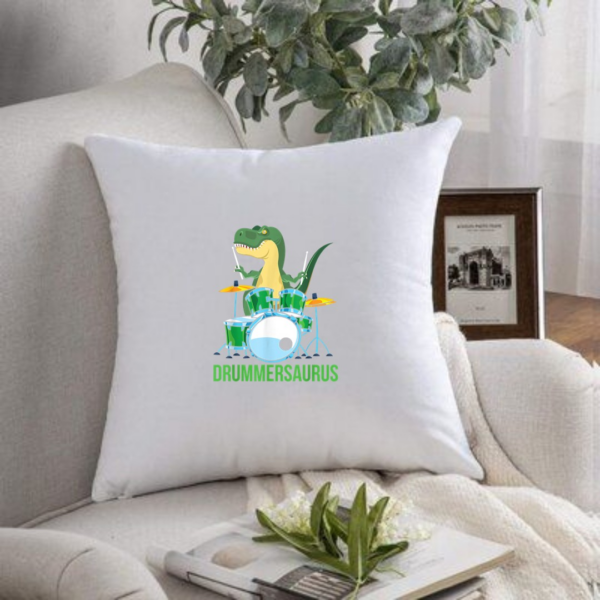 Funny T Rex Percussion Drummersaurus Drummer Boys Gift Drums Pillows - Image 3