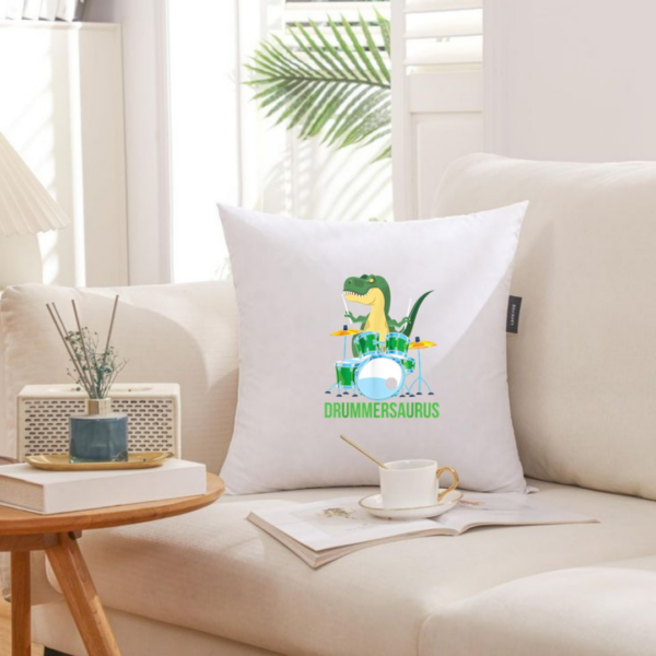Funny T Rex Percussion Drummersaurus Drummer Boys Gift Drums Pillows - Image 4