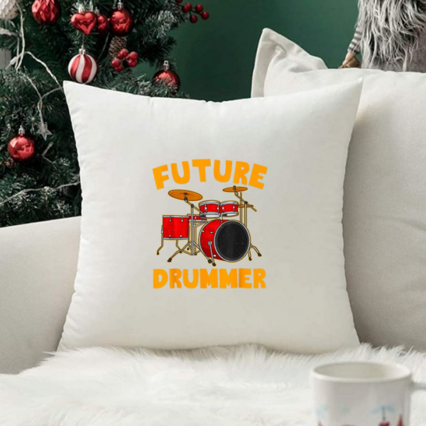 Future Drummer Inspirational Percussionist Rockstar Musician Pillows - Image 2